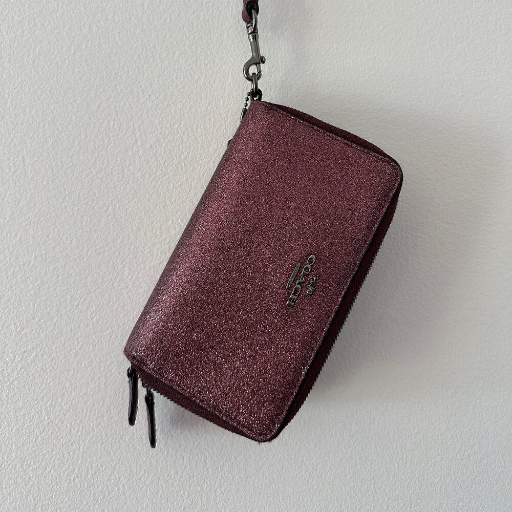 Coach Purple Burgundy Wristlet